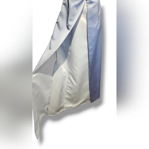 Classic ankle-length dress. Size 6. Blue And White. - Picture 6 of 7